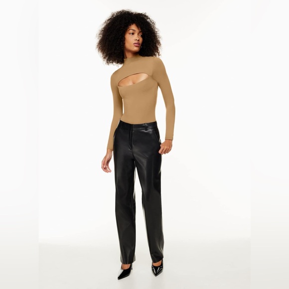 Aritzia Babaton Varo Contour Bodysuit in Camel, Size Small - Picture 2 of 14